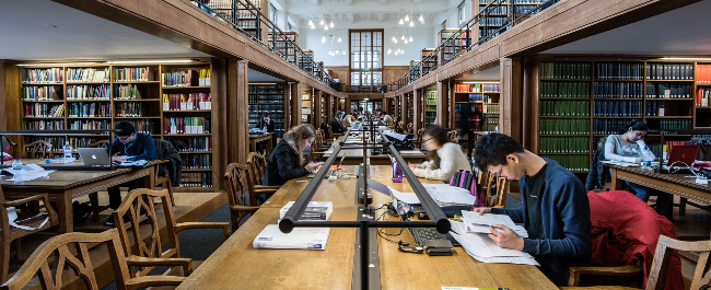 Students studying in Wills Memorial Library